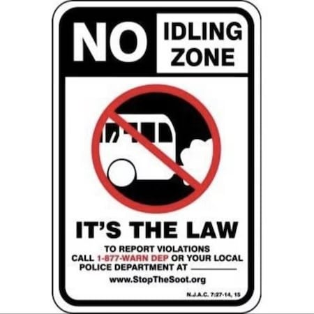 Accuform SAFETY SIGN NO IDLING ZONE TRAFFIC FRP412RA FRP412RA